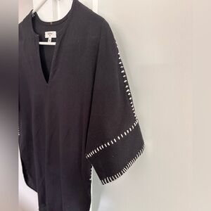 NWOT Billy Reid Tunic Style Black w/White Stitched detail